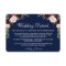 Burgundy Blue Floral Wedding Details Insert Card