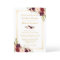 Burgundy Blush Bloom Floral Gold Frame Wedding