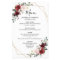 Burgundy Blush Botanical Geometric Wedding Menu