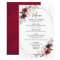 Burgundy Blush Botanical Geometric Wedding Menu