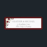 Burgundy Blush Bridal Shower Return Address<br><div class="desc">Based on our bestselling Bridal Shower invitation, this elegant burgundy Bridal Shower return address label design features a bouquet of burgundy and pale pink flowers and botanical greenery, bordered in a rich burgundy red. Part of a co-ordinated suite. View suite here: https://www.zazzle.com/collections/elegant_burgundy_floral_watercolor_bridal_shower-119280454460170395 Contact designer for matching products. Copyright Anastasia Surridge...</div>