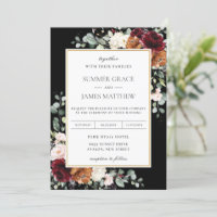Burgundy Blush Burnt Orange Ivory Floral Wedding