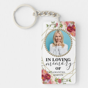 Burgundy Blush Celebration of life Gift Keychain