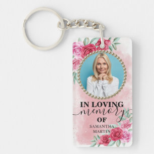 Burgundy Blush Celebration of life Gift Keychain