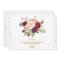 Burgundy Blush Floral Gold Glitter Bridesmaid Card
