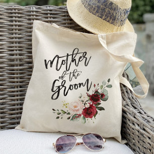 Burgundy Blush floral mother of the groom Tote Bag
