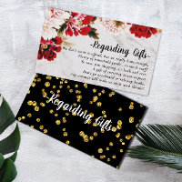 Burgundy Blush Money Over Gifts Bridal fund Cards