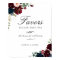 Burgundy Blush Navy Blue Floral Favour Wedding Sig