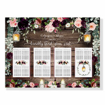 Burgundy Blush Pink 140 Guest Luxury Seating Chart