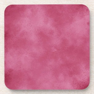 Burgundy Blush Plastic Coaster