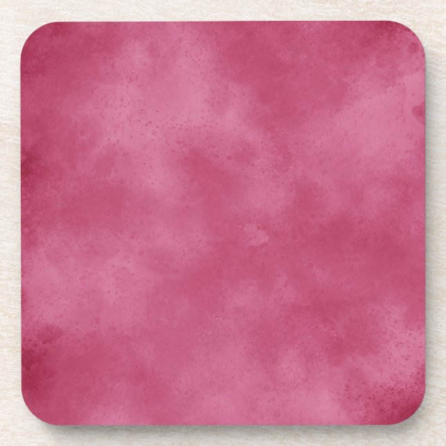 Burgundy Blush Plastic  Coaster (Front)