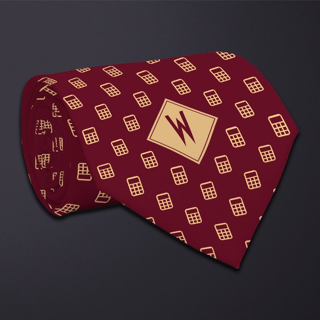 Burgundy Bookkeeper Calculator Tie (Creator Uploaded)