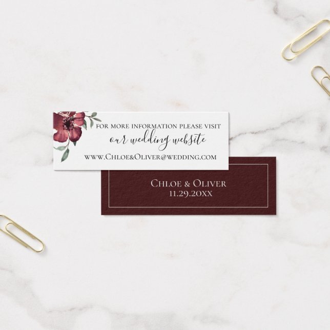 Burgundy Botanical Wedding Website (Office)
