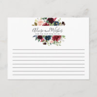 Burgundy Bouquet | Bridal Shower | Advice/Wishes