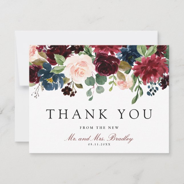 Burgundy Bouquet | Thank You (Front)