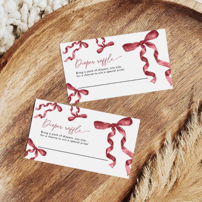 Burgundy Bow Diaper Raffle Card (Creator Uploaded)