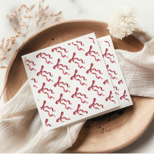 Burgundy Bow Paper Napkin