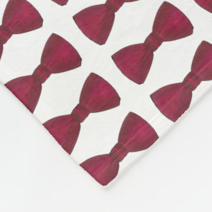 Burgundy Bowtie Wedding Groom Bachelor Party Fleece Blanket