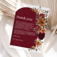 Burgundy Burnt Orange Rust Floral Wedding