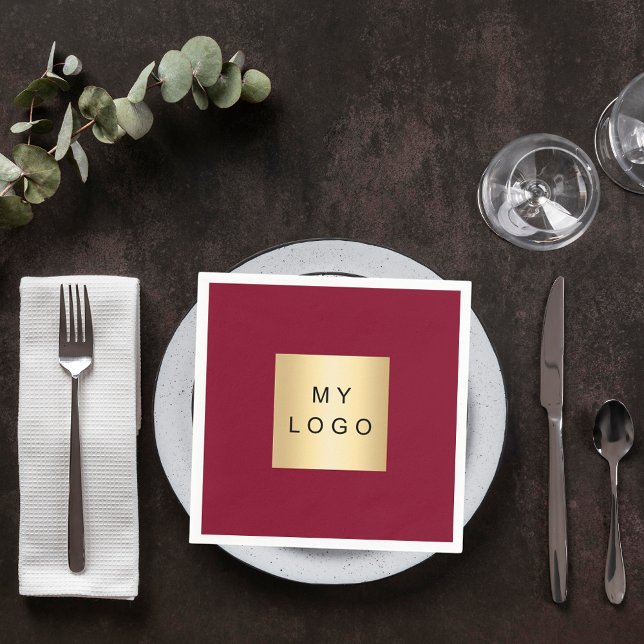 Burgundy business logo napkin (Creator Uploaded)