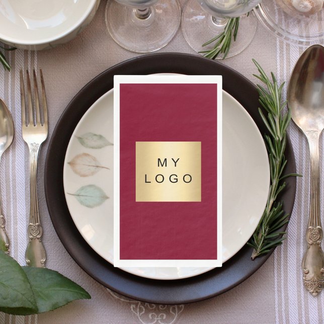 Burgundy business logo napkin (Creator Uploaded)