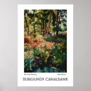 Burgundy Canalbank Poster or Print