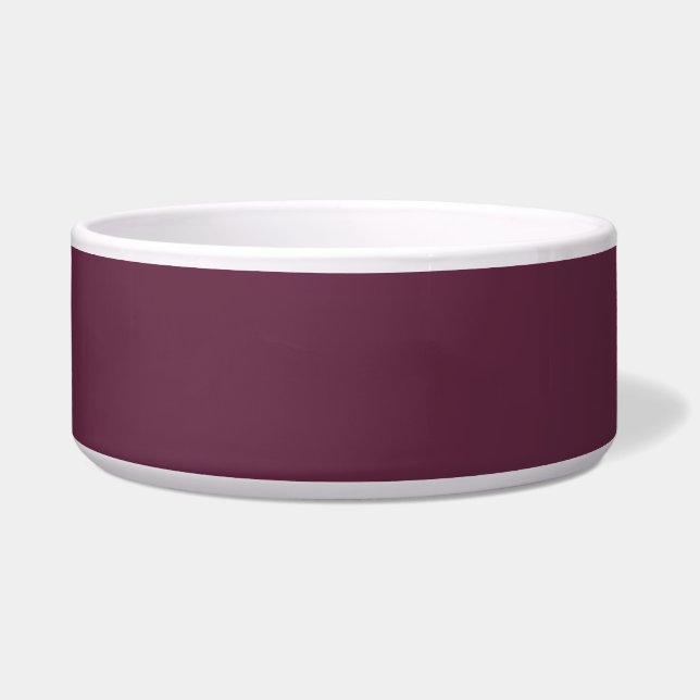 Burgundy Ceramic Pet Bowl (Front)