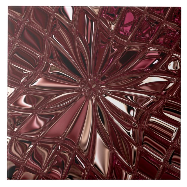 Burgundy Ceramic Tile (Front)