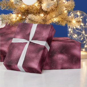 Burgundy Cherry Glitter Glitz Wrapping Paper