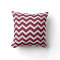 Burgundy Chevron Stripe Pillow