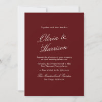 Burgundy Classic Calligraphy Old Money