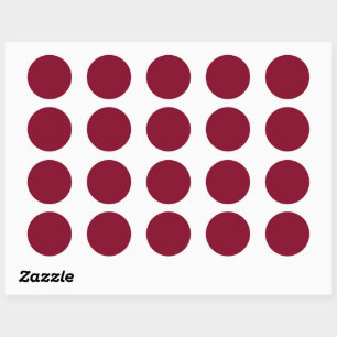 Burgundy Classic Round Sticker
