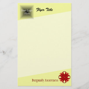 Burgundy Clover Ribbon by Kenneth Yoncich Flyer