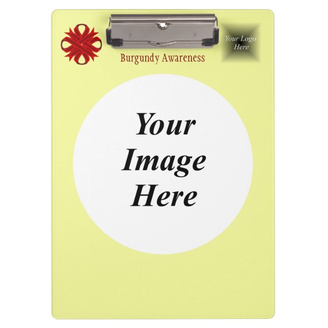 Burgundy Clover Ribbon Template by Kenneth Yoncich Clipboard (Front)