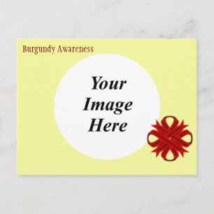 Burgundy Clover Ribbon Template by Kenneth Yoncich Postcard