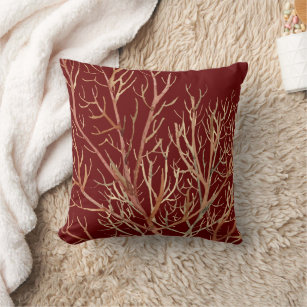 Burgundy and hotsell cream cushions