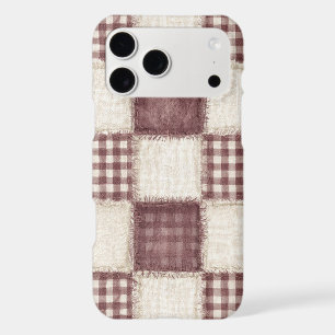 Burgundy Cream Plaid Stripes