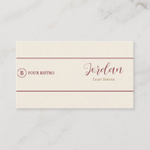 Burgundy Cream Restaurant Owner Chef Logo