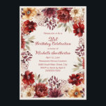Burgundy Cream Watercolor Floral 21st Birthday Invitation<br><div class="desc">Celebrate the big 2-1 with this elegant 21st birthday invitation. The rich burgundy,  blush,  and ivory watercolor florals create a sophisticated look,  perfect for an autumn-inspired or upscale milestone celebration.</div>
