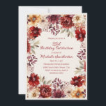 Burgundy Cream Watercolor Floral 21st Birthday Invitation<br><div class="desc">Celebrate the big 2-1 with this elegant 21st birthday invitation. The rich burgundy,  blush,  and ivory watercolor florals create a sophisticated look,  perfect for an autumn-inspired or upscale milestone celebration.</div>