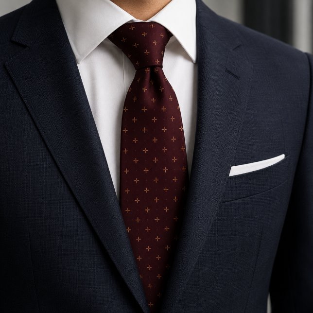 Burgundy Cross Scatter Tie (Creator Uploaded)