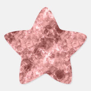 Burgundy Crumpled Texture Star Sticker