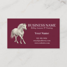 Burgundy Custom Horse Trainer 