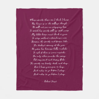 Burgundy Custom Poem Song Lyric Quote Fleece Blanket
