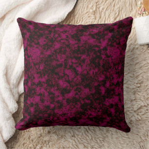 Burgundy dark marble with dark veins cushion