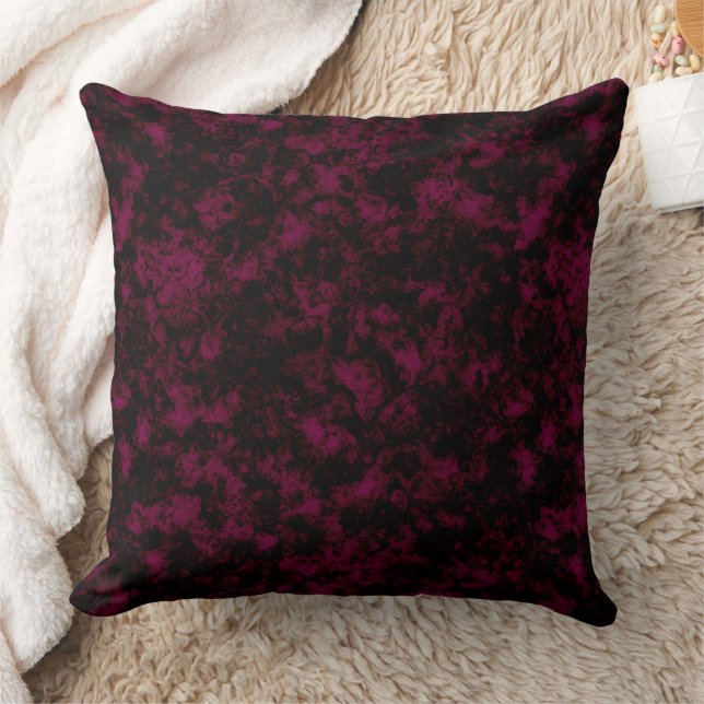 Burgundy dark marble with dark veins cushion (Blanket)
