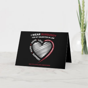 Burgundy Daughter In Law Multiple Myeloma Card