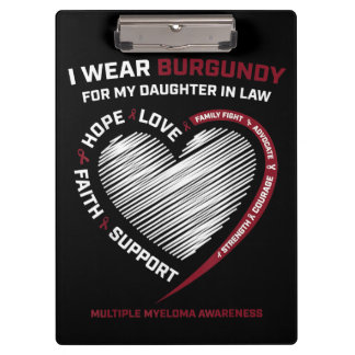 Burgundy Daughter In Law Multiple Myeloma Clipboard