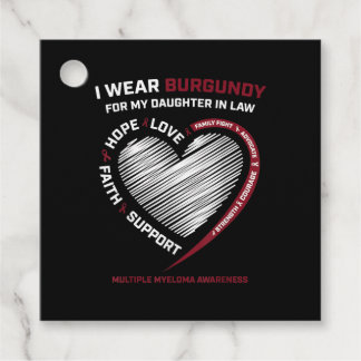Burgundy Daughter In Law Multiple Myeloma Favour Tags