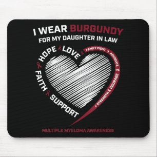 Burgundy Daughter In Law Multiple Myeloma Mouse Mat
